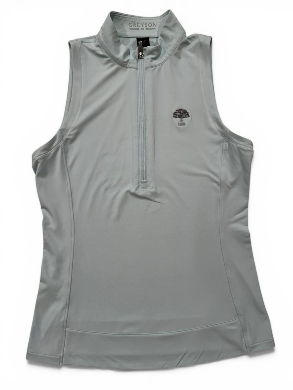 Greyson Sleeveless Quarter-Zip Golf Top in Light Blue